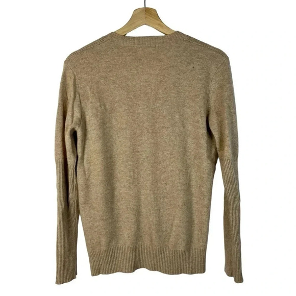 525 America Camel Brown V Neck Cashmere Sweater M - Picture 2 of 6